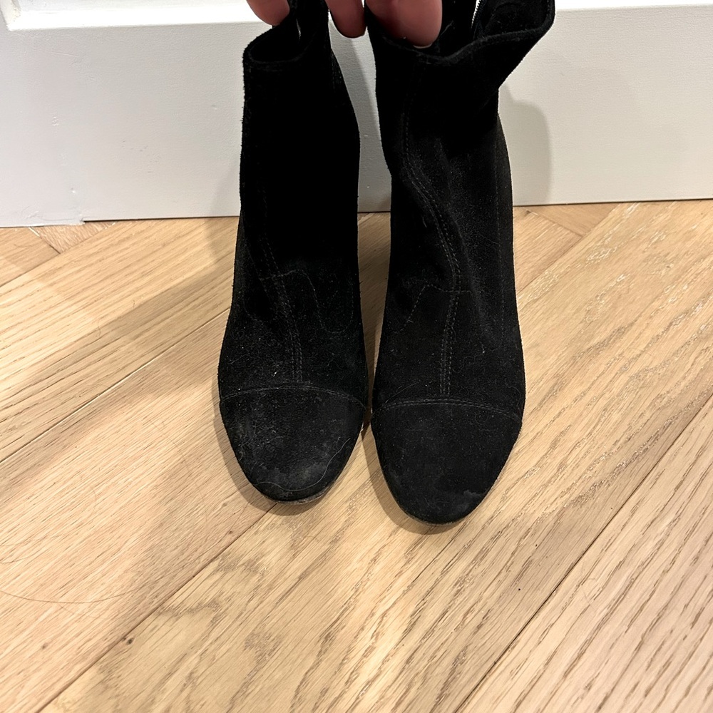 Black suede booties size 36 1/2